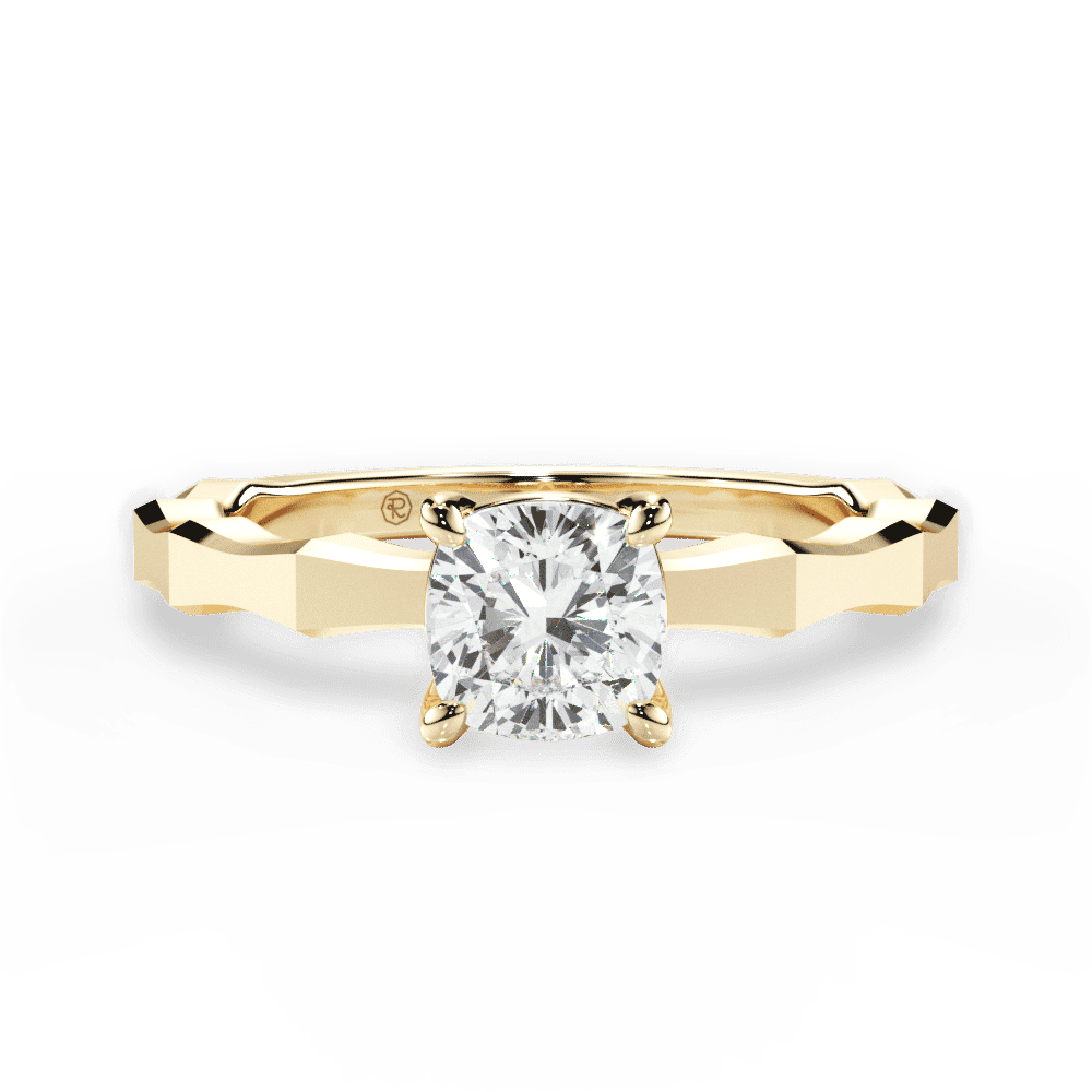 14kt Yellow Gold/18kt Yellow Gold/cushion/top