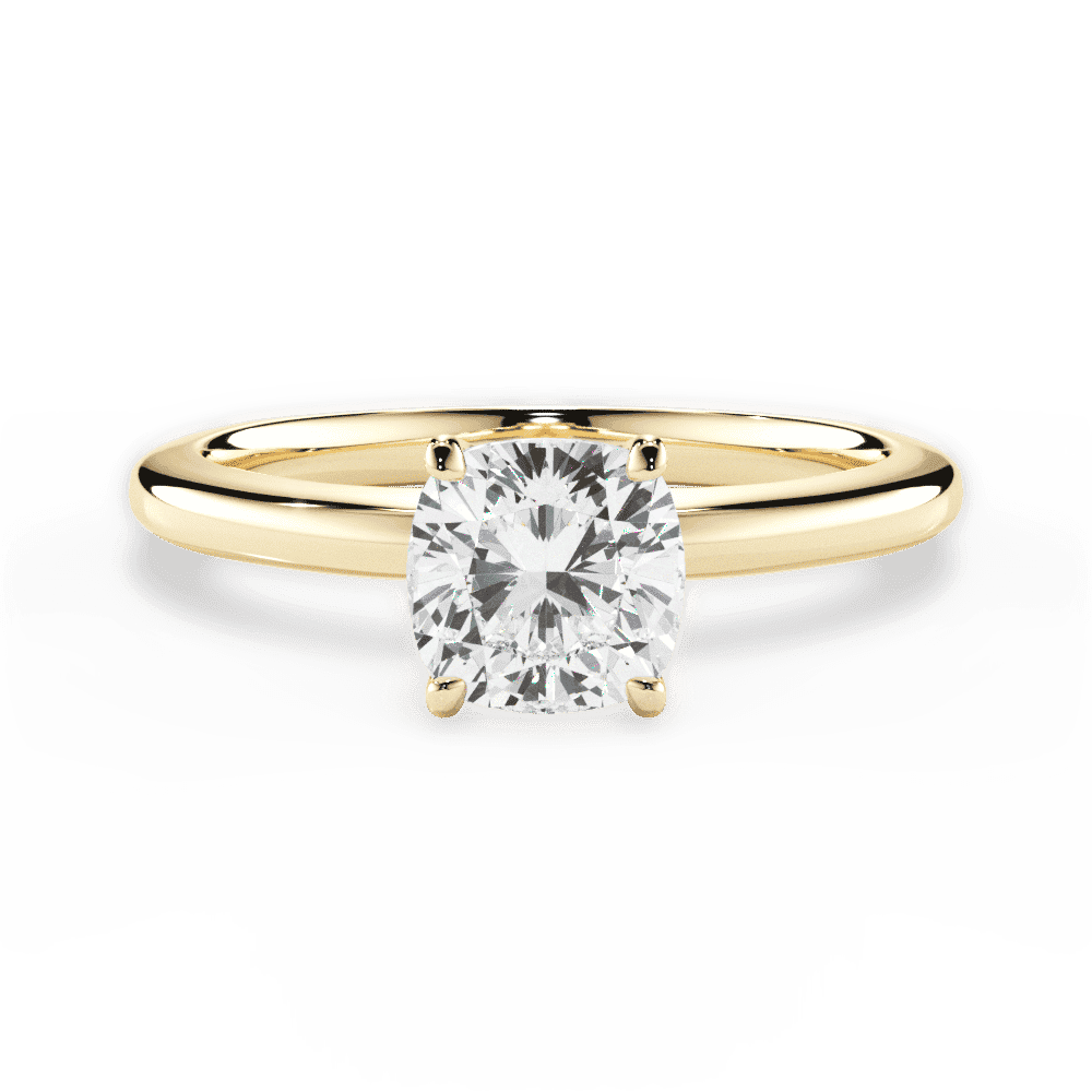 14kt Yellow Gold/18kt Yellow Gold/cushion/top