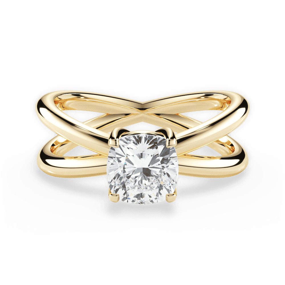 14kt Yellow Gold/18kt Yellow Gold/cushion/top