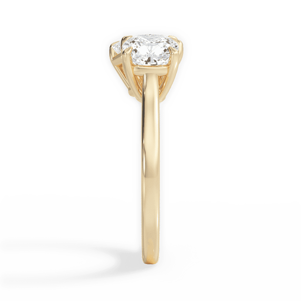 14kt Yellow Gold/18kt Yellow Gold/emerald/side