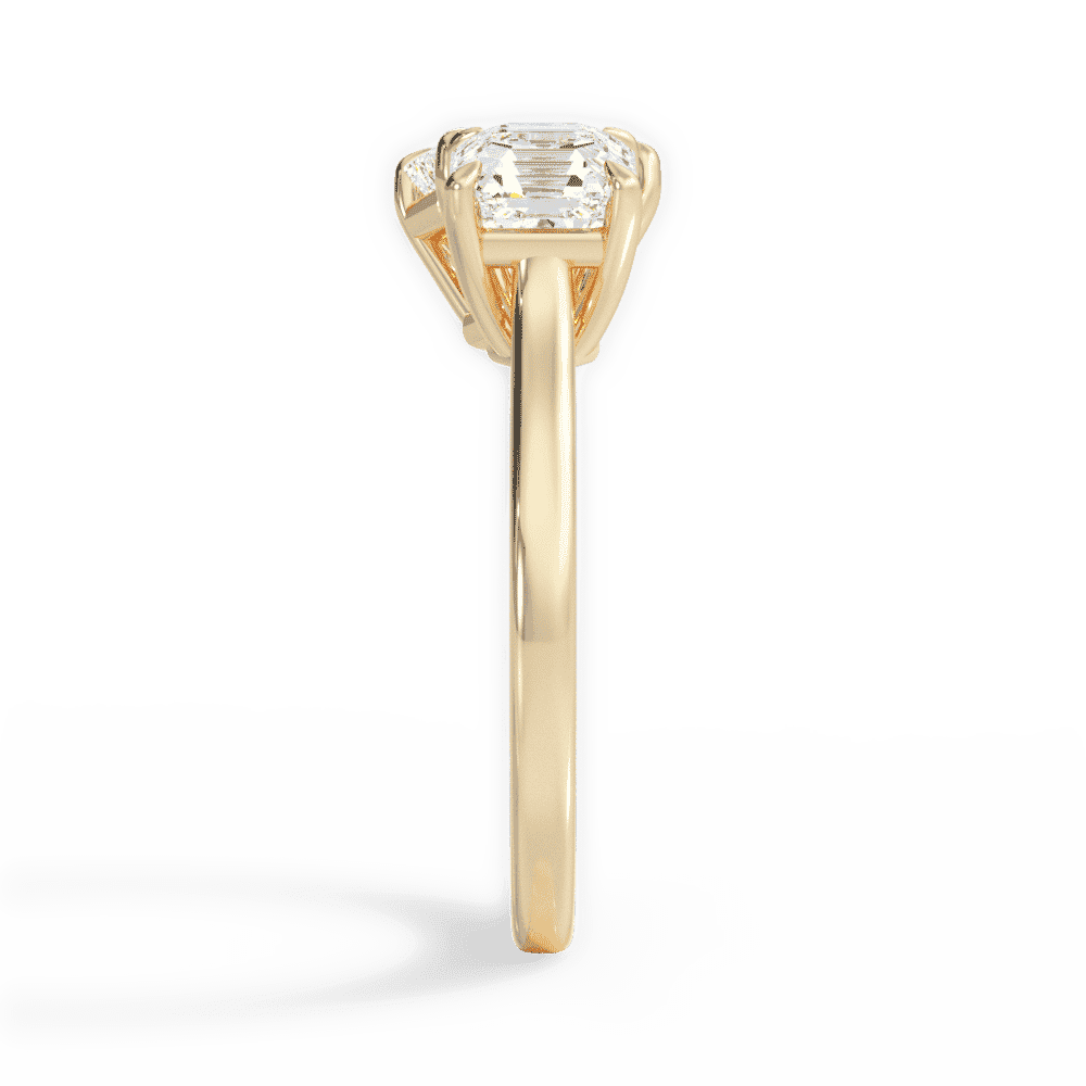 14kt Yellow Gold/18kt Yellow Gold/emerald/side