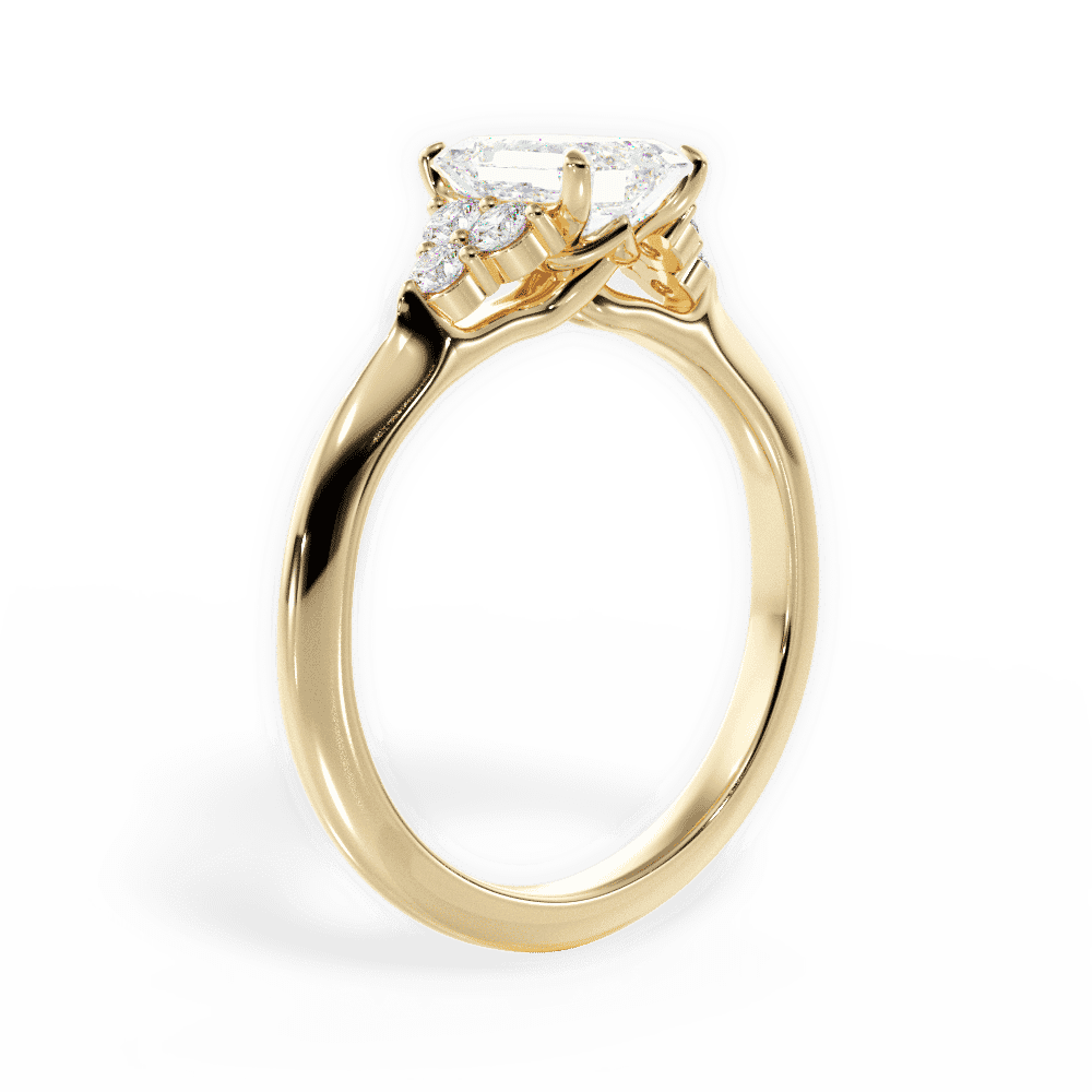 14kt Yellow Gold/18kt Yellow Gold/emerald/front