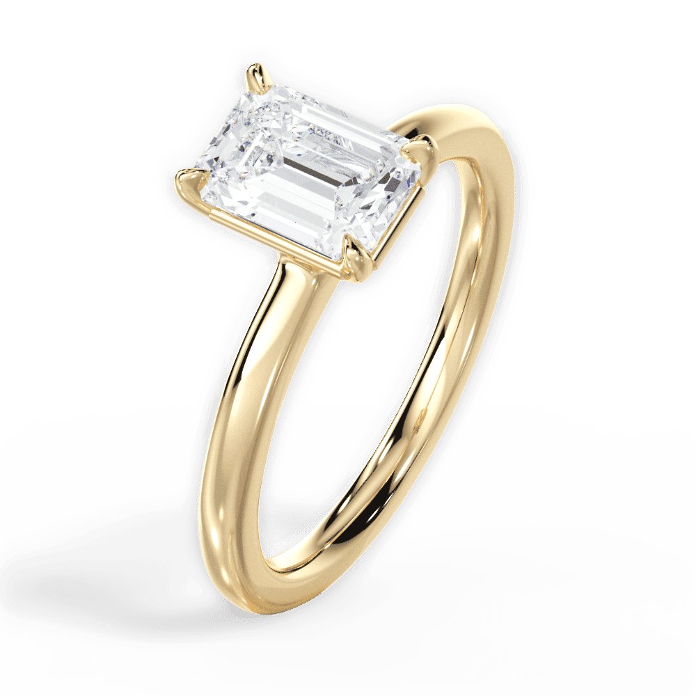 14kt Yellow Gold/18kt Yellow Gold/emerald/perspective