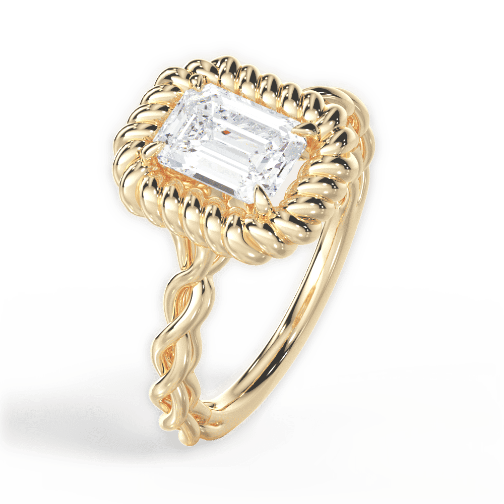 14kt Yellow Gold/18kt Yellow Gold/emerald/perspective