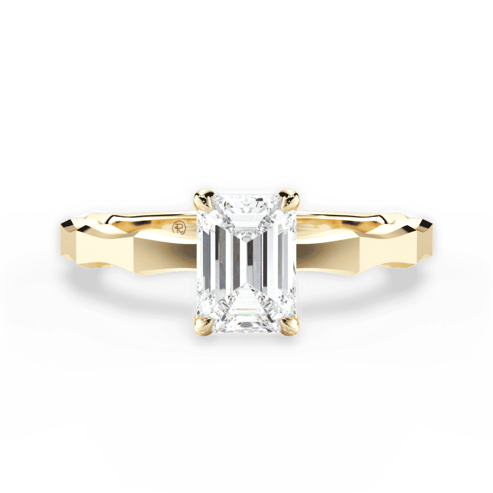 14kt Yellow Gold/18kt Yellow Gold/emerald/top