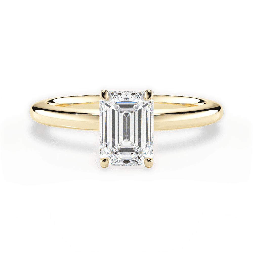 14kt Yellow Gold/18kt Yellow Gold/emerald/top