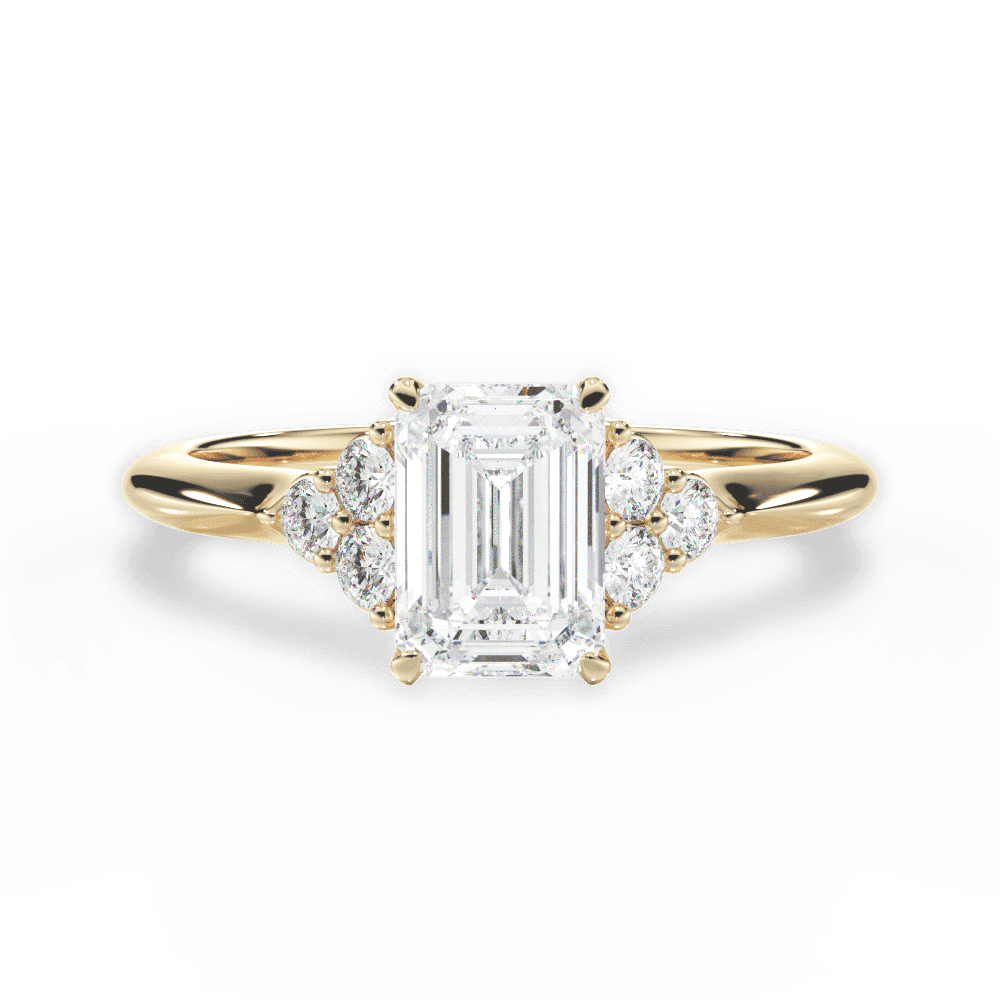 14kt Yellow Gold/18kt Yellow Gold/emerald/top