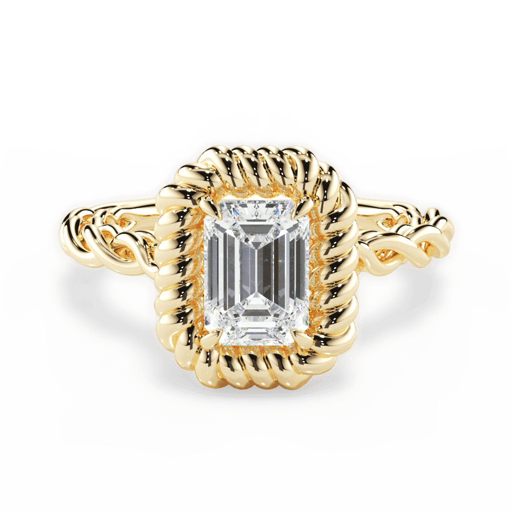 14kt Yellow Gold/18kt Yellow Gold/emerald/top