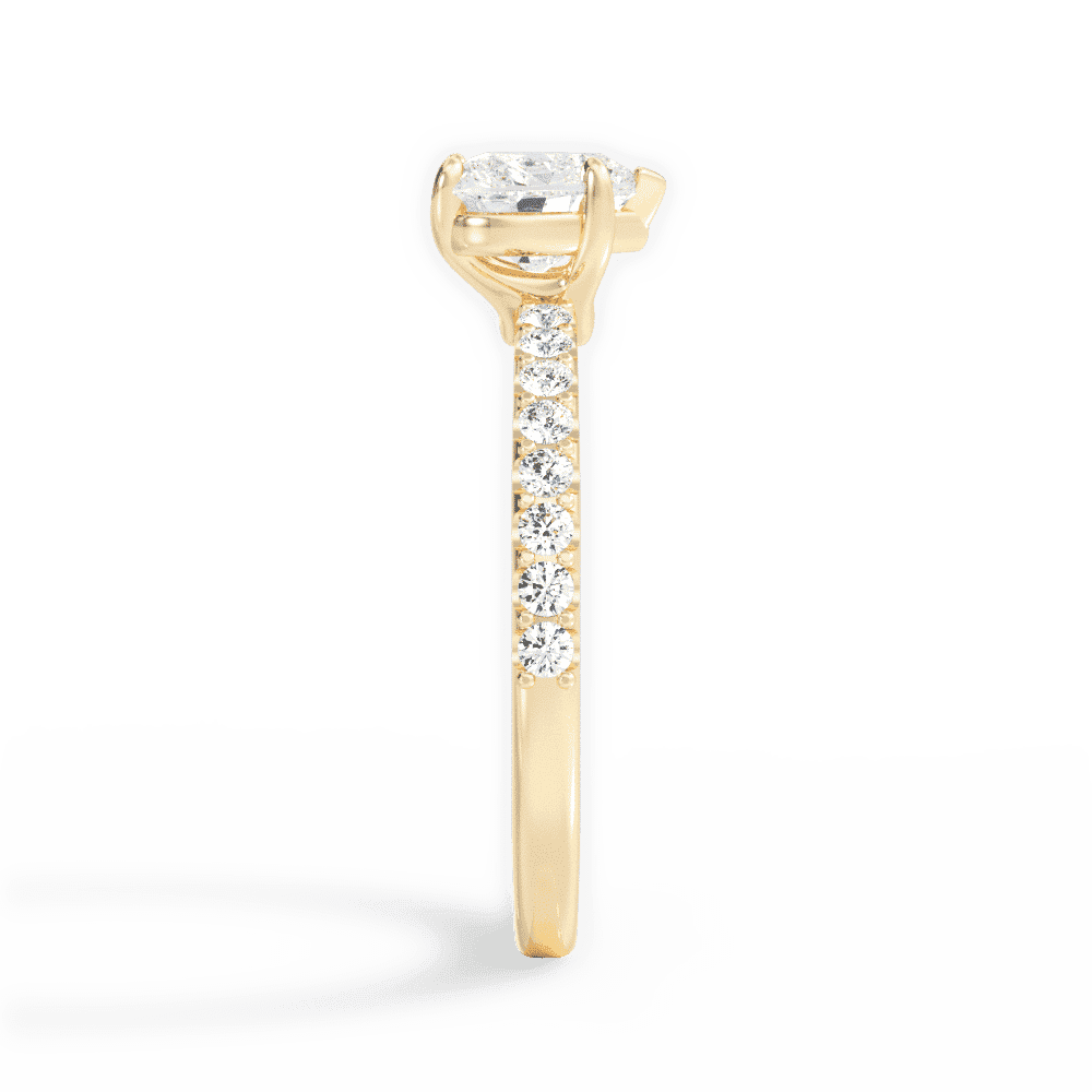 14kt Yellow Gold/18kt Yellow Gold/heart/perspective