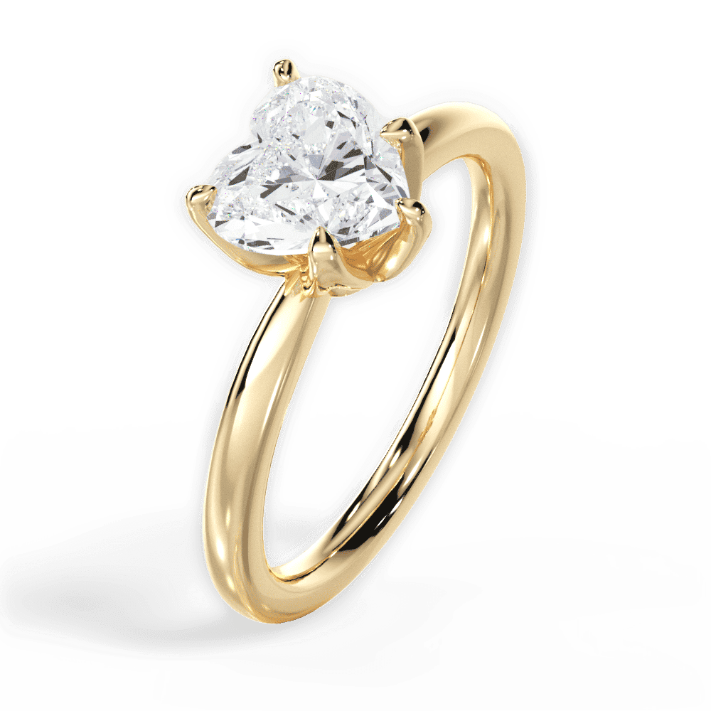 14kt Yellow Gold/18kt Yellow Gold/heart/side
