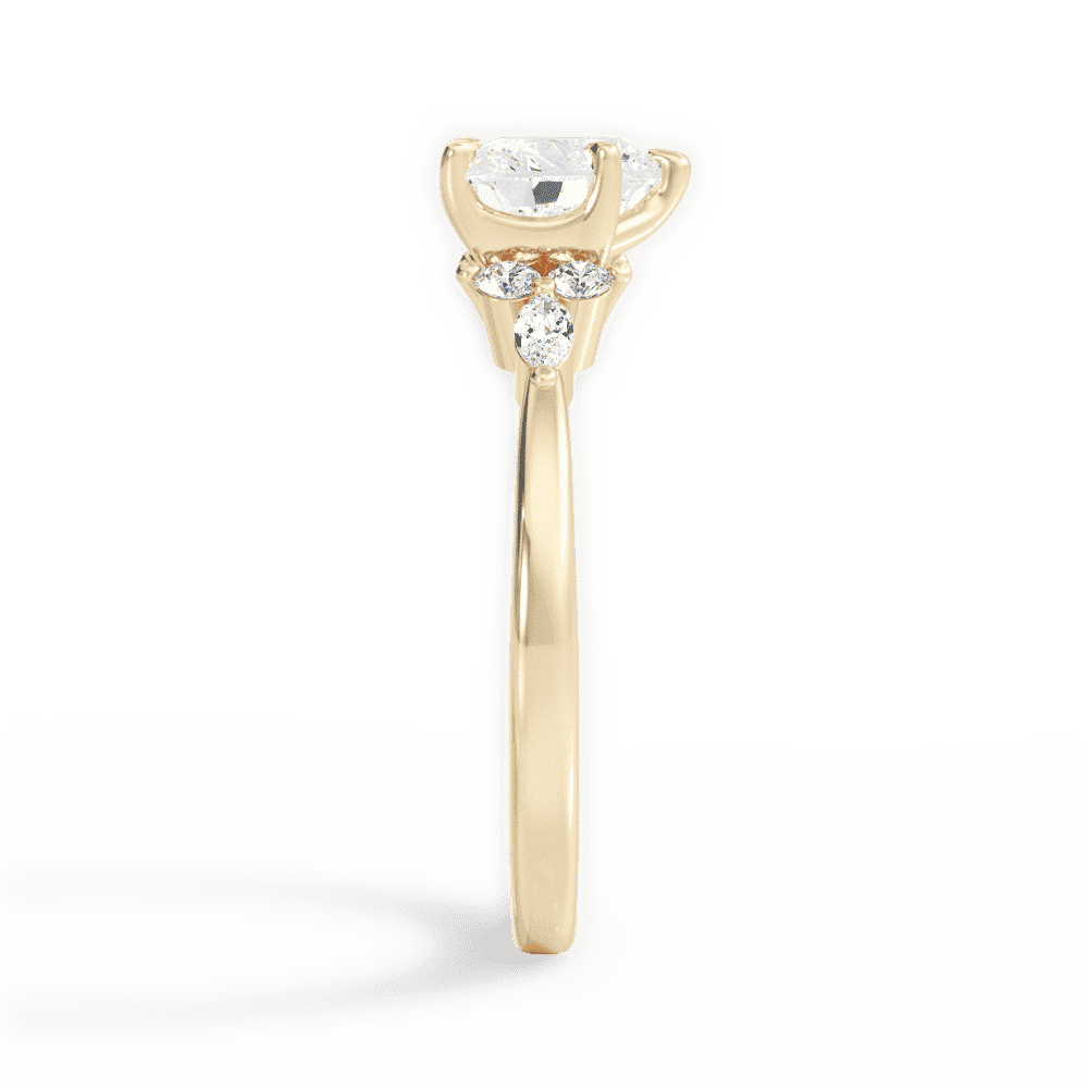 14kt Yellow Gold/18kt Yellow Gold/heart/side