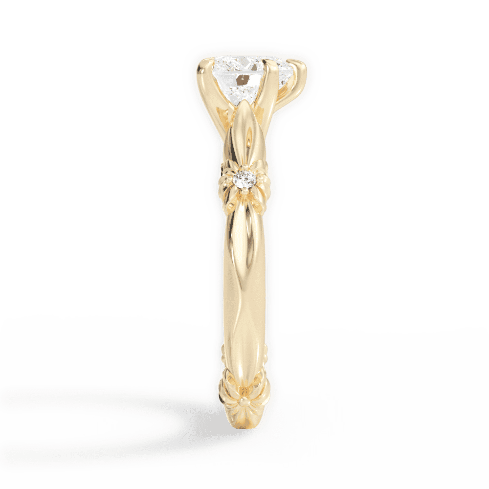 14kt Yellow Gold/18kt Yellow Gold/heart/side