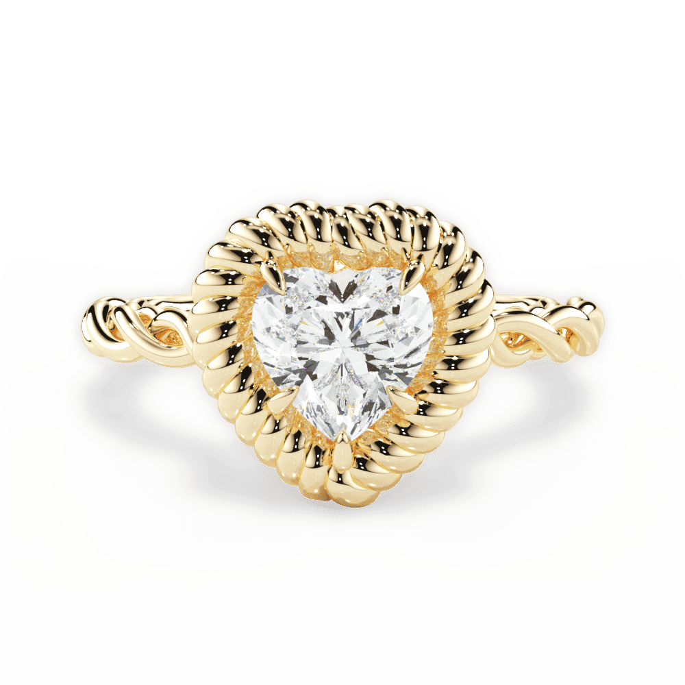 14kt Yellow Gold/18kt Yellow Gold/heart/top