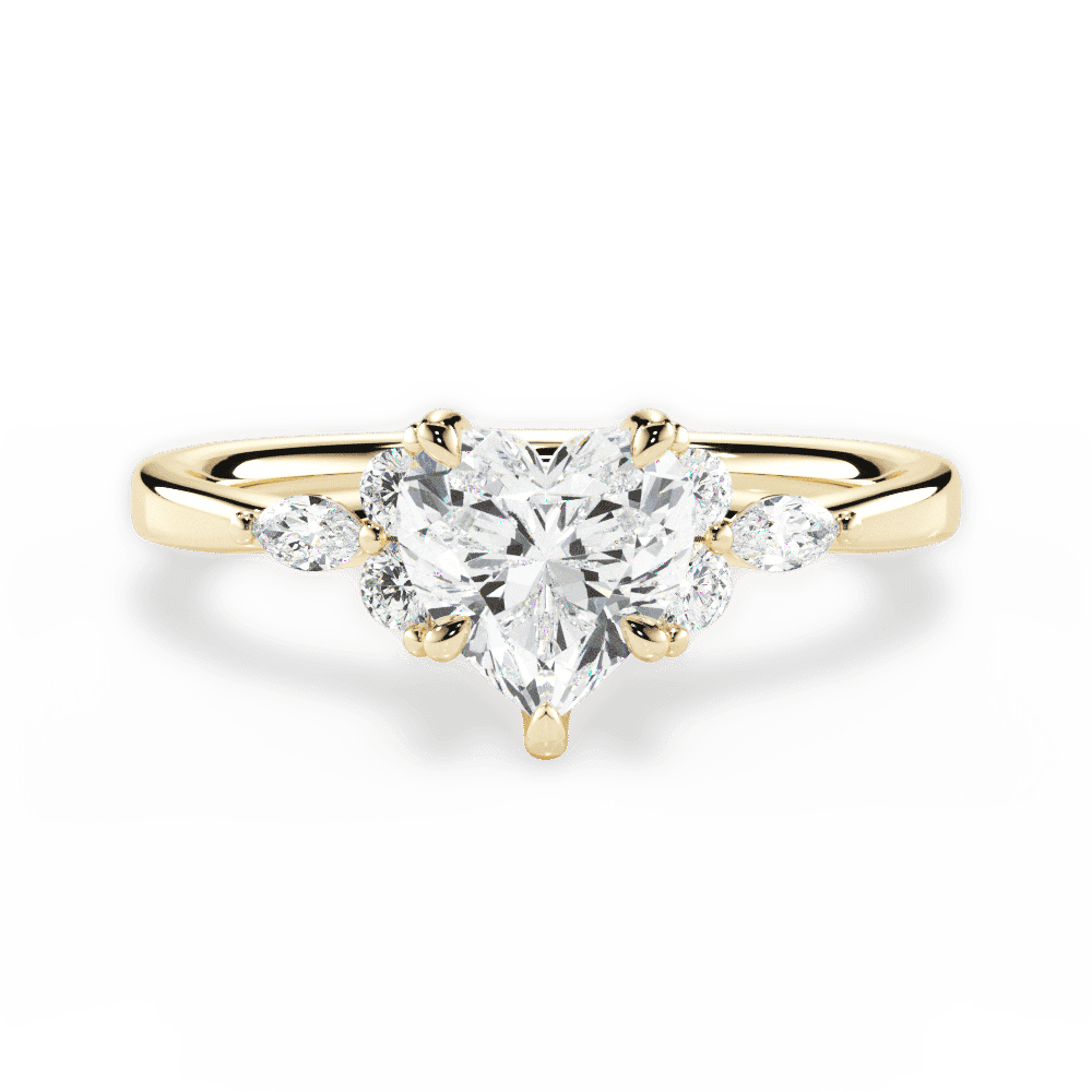 14kt Yellow Gold/18kt Yellow Gold/heart/top