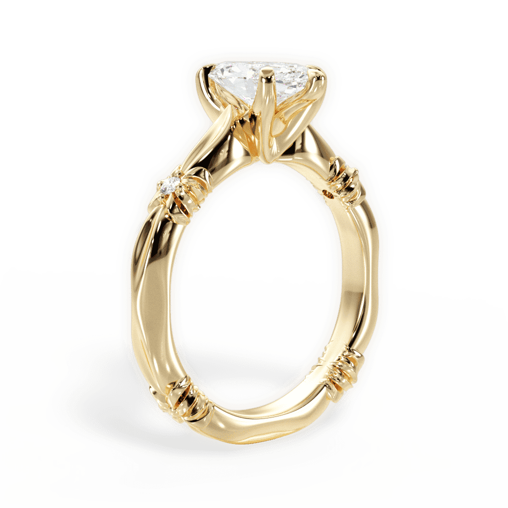14kt Yellow Gold/18kt Yellow Gold/marquise/front