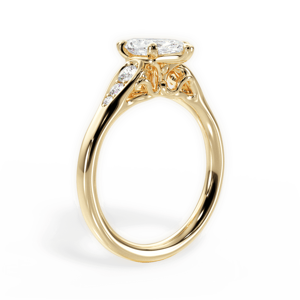 14kt Yellow Gold/18kt Yellow Gold/marquise/front