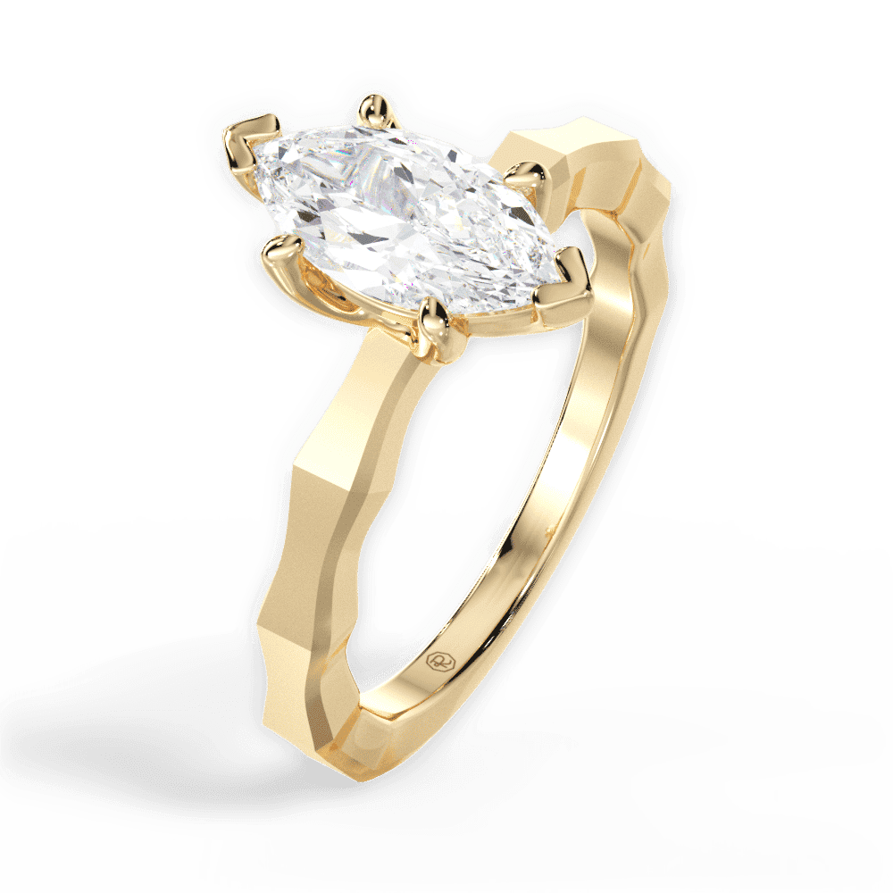 14kt Yellow Gold/18kt Yellow Gold/marquise/perspective