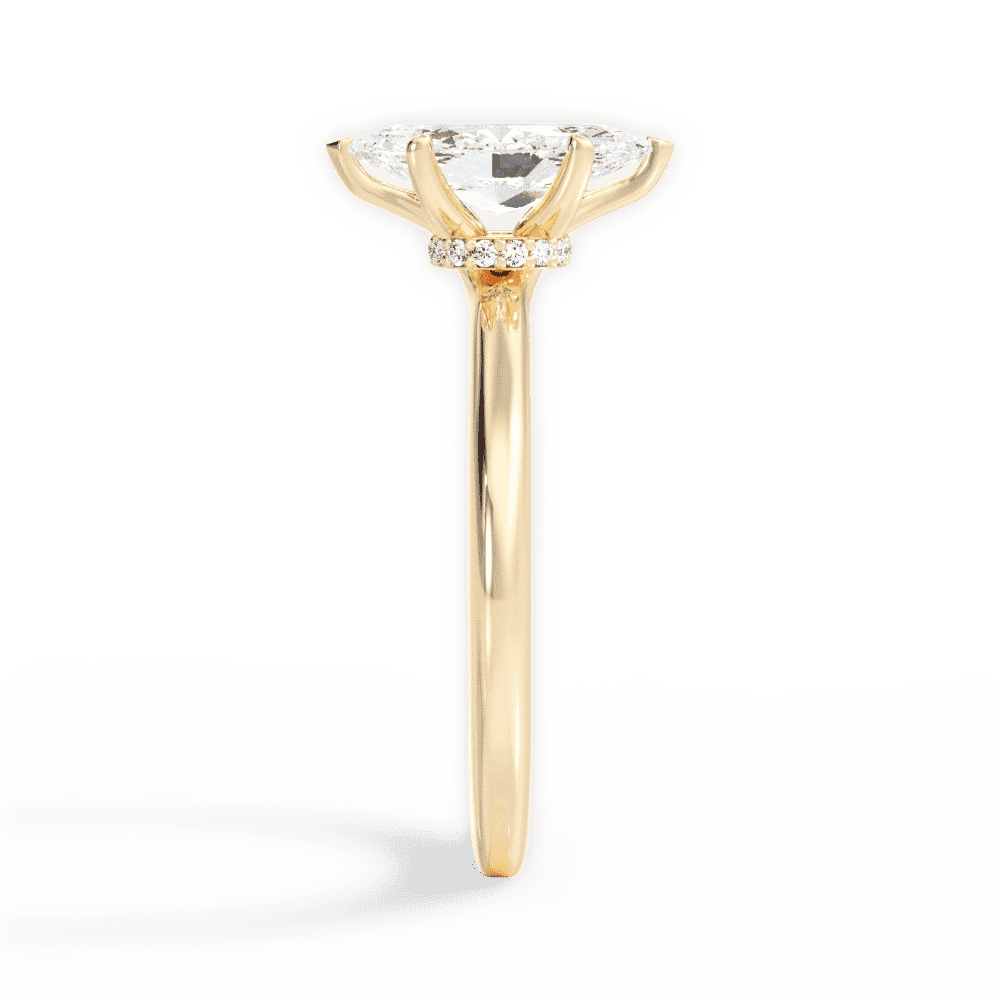 14kt Yellow Gold/18kt Yellow Gold/marquise/perspective