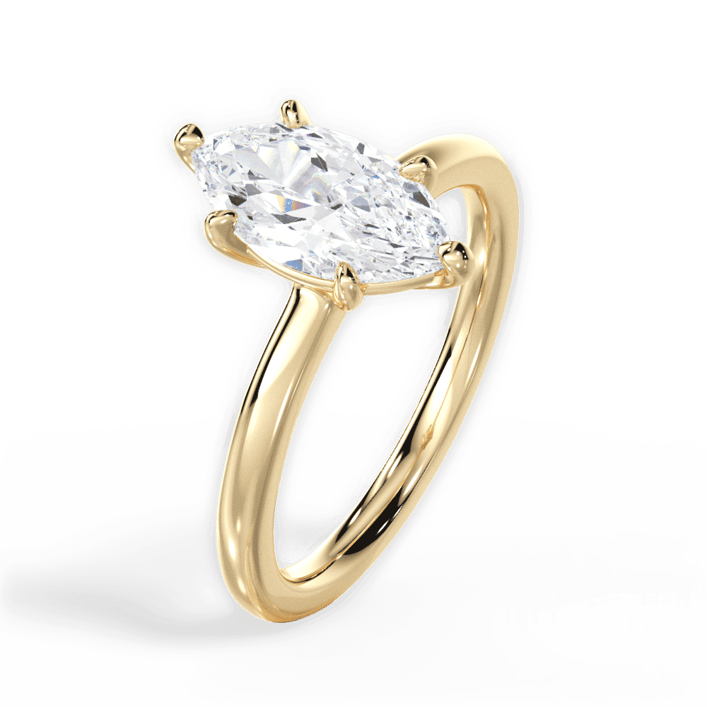 14kt Yellow Gold/18kt Yellow Gold/marquise/perspective