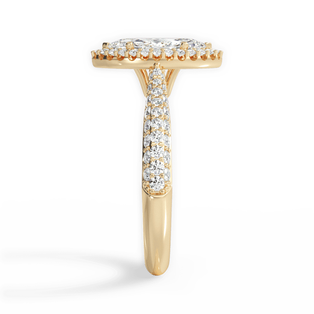 14kt Yellow Gold/18kt Yellow Gold/marquise/side
