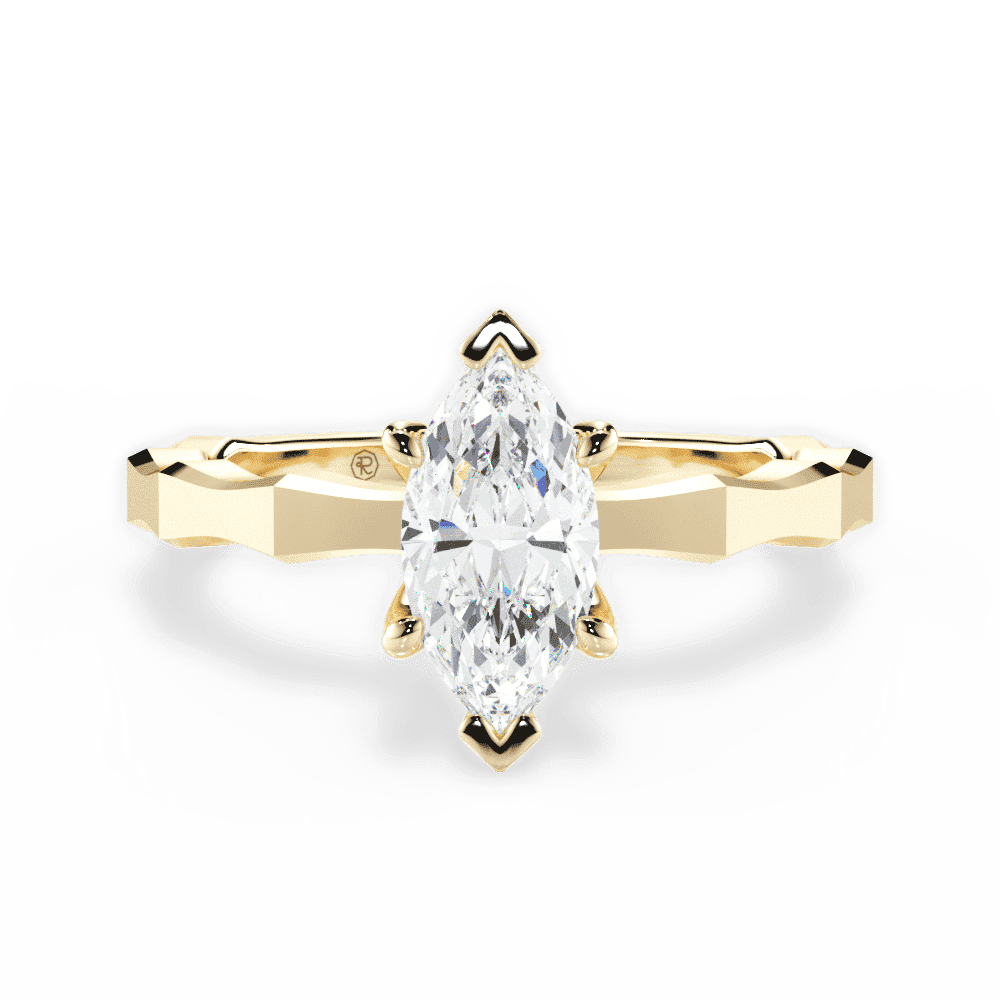 14kt Yellow Gold/18kt Yellow Gold/marquise/top