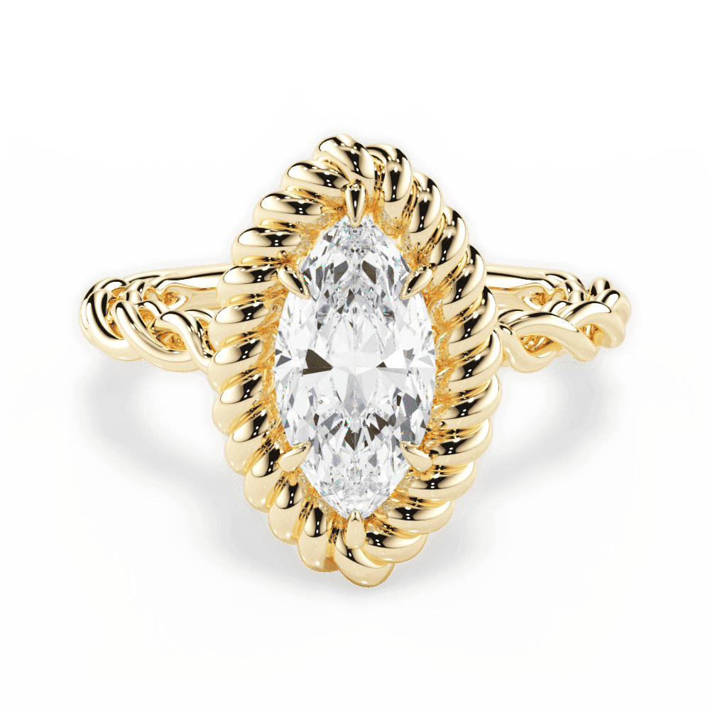 14kt Yellow Gold/18kt Yellow Gold/marquise/top