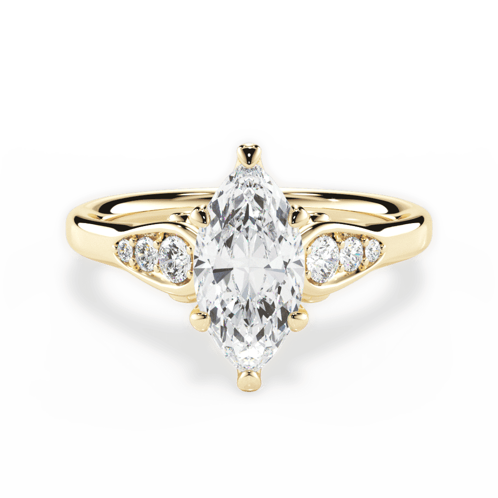 14kt Yellow Gold/18kt Yellow Gold/marquise/top