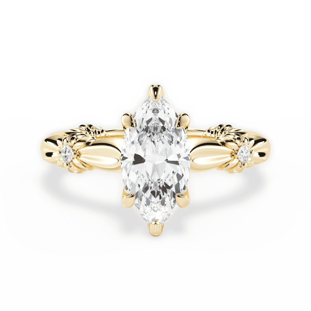 14kt Yellow Gold/18kt Yellow Gold/marquise/top