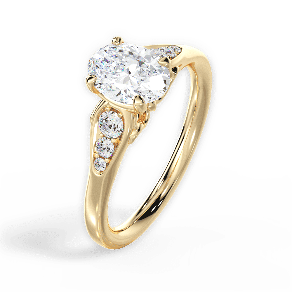 14kt Yellow Gold/18kt Yellow Gold/oval/perspective