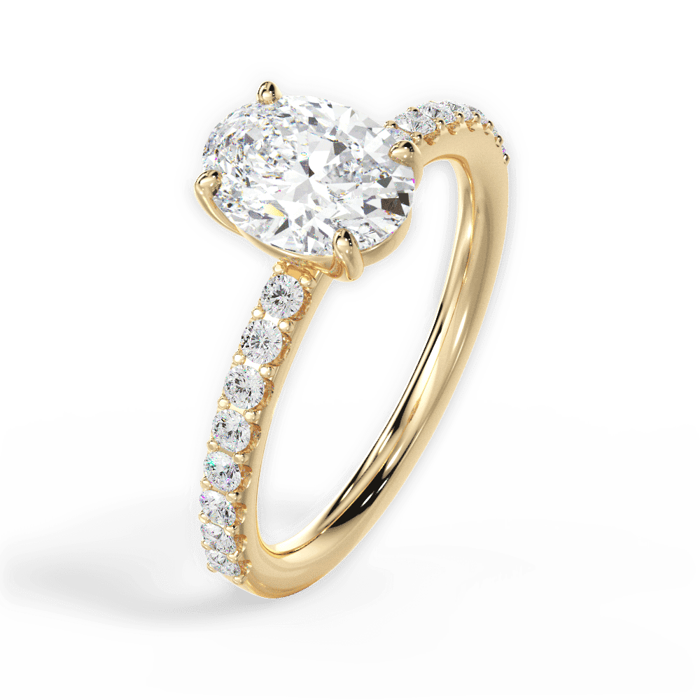 14kt Yellow Gold/18kt Yellow Gold/oval/side