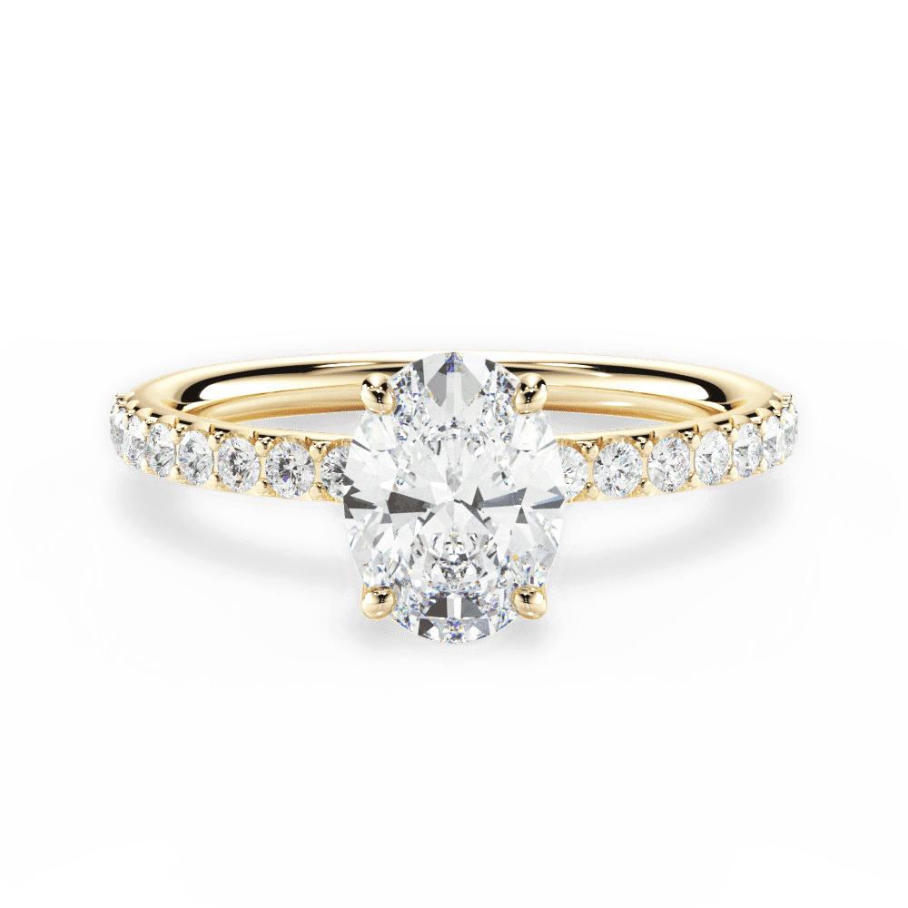 14kt Yellow Gold/18kt Yellow Gold/oval/top