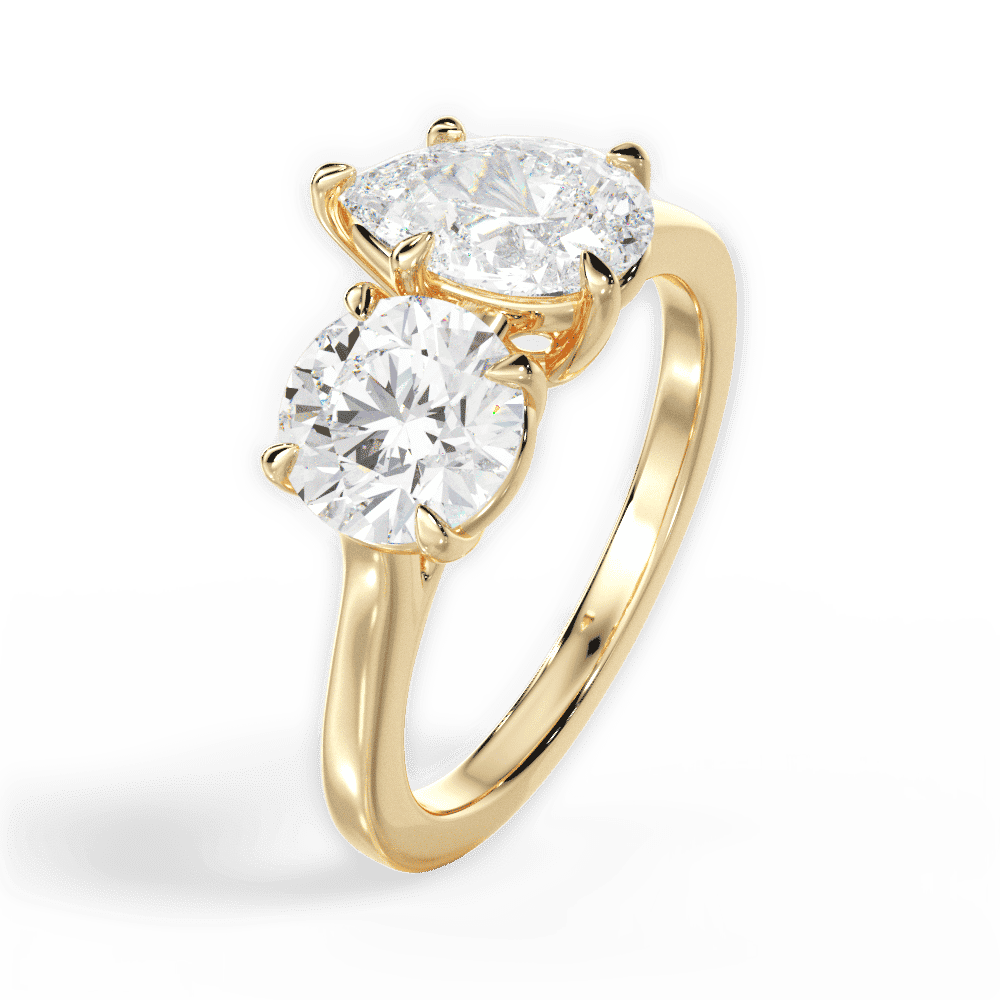 14kt Yellow Gold/18kt Yellow Gold/pear/perspective