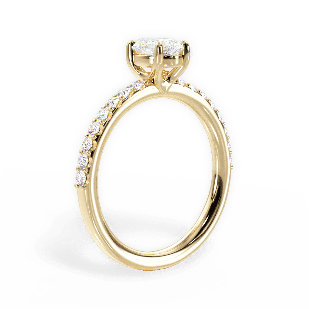 14kt Yellow Gold/18kt Yellow Gold/pear/front