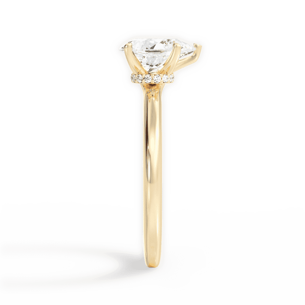 14kt Yellow Gold/18kt Yellow Gold/pear/perspective