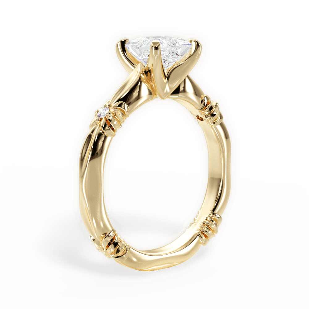 14kt Yellow Gold/18kt Yellow Gold/princess/front