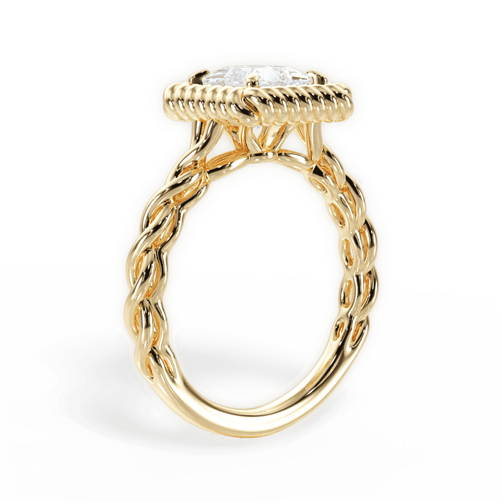 14kt Yellow Gold/18kt Yellow Gold/princess/front