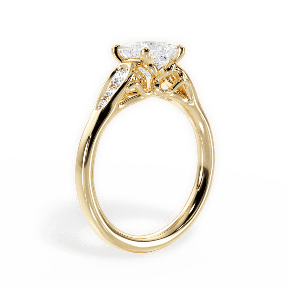 14kt Yellow Gold/18kt Yellow Gold/princess/front