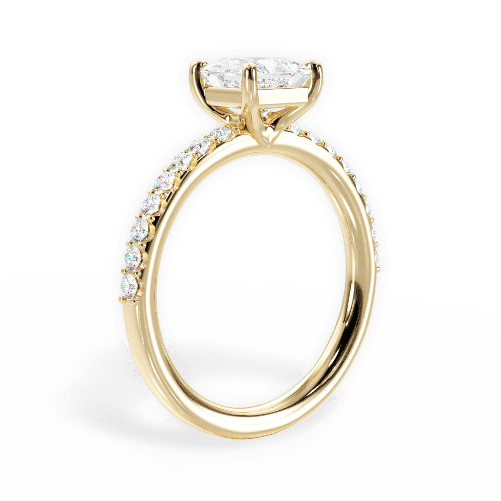 14kt Yellow Gold/18kt Yellow Gold/princess/front