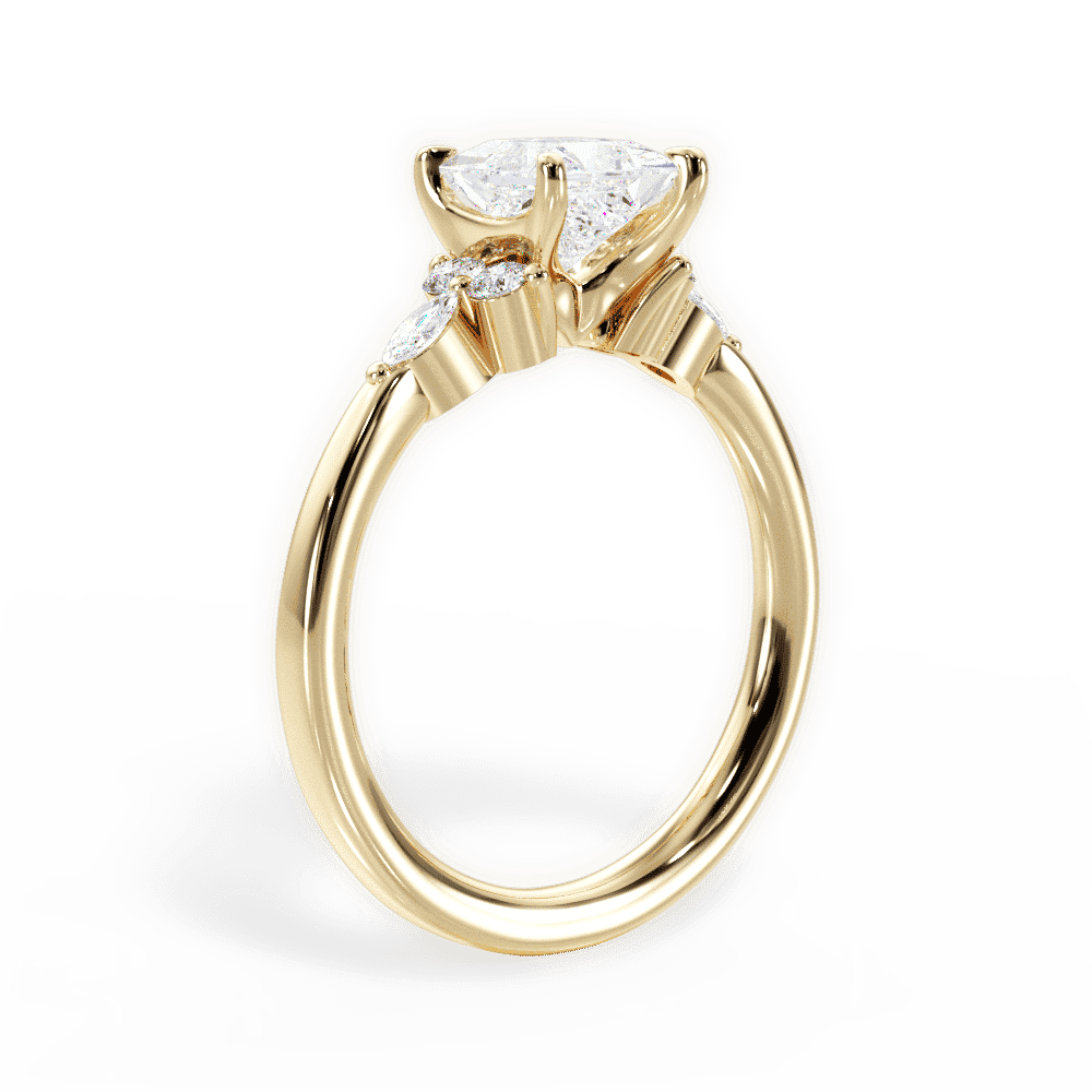14kt Yellow Gold/18kt Yellow Gold/princess/front