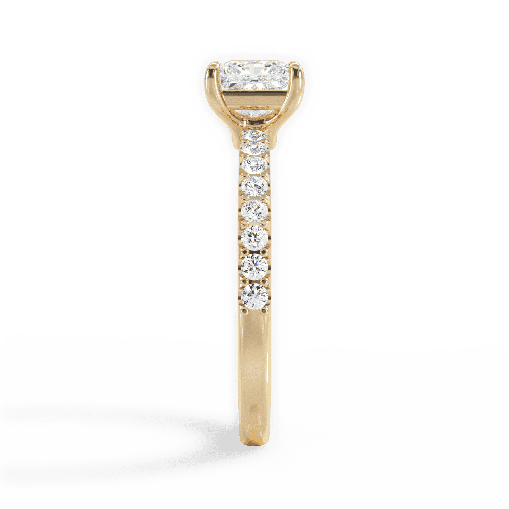 14kt Yellow Gold/18kt Yellow Gold/princess/perspective