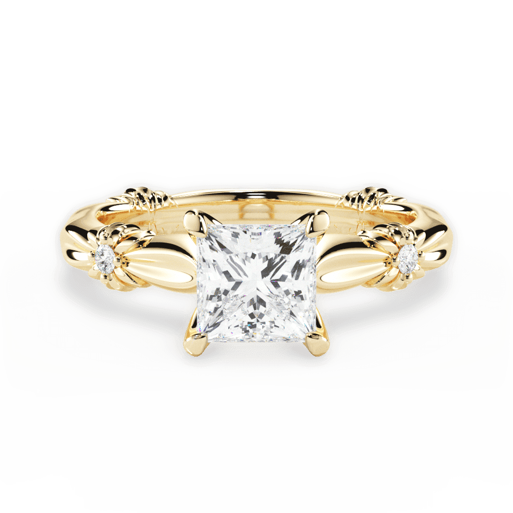 14kt Yellow Gold/18kt Yellow Gold/princess/top