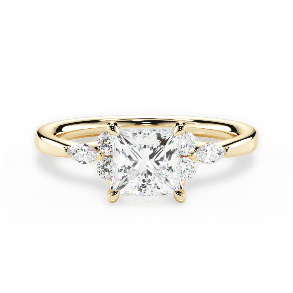 14kt Yellow Gold/18kt Yellow Gold/princess/top