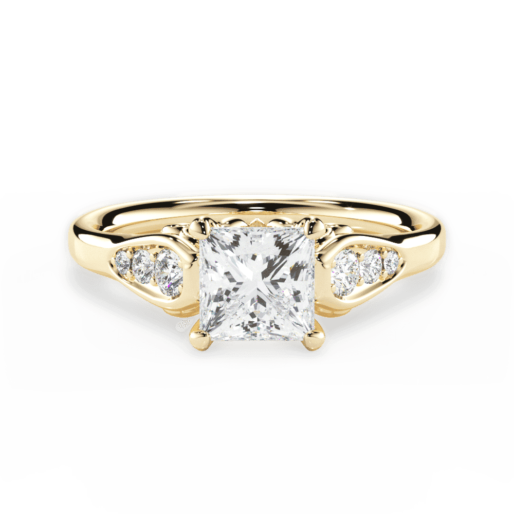 14kt Yellow Gold/18kt Yellow Gold/princess/top