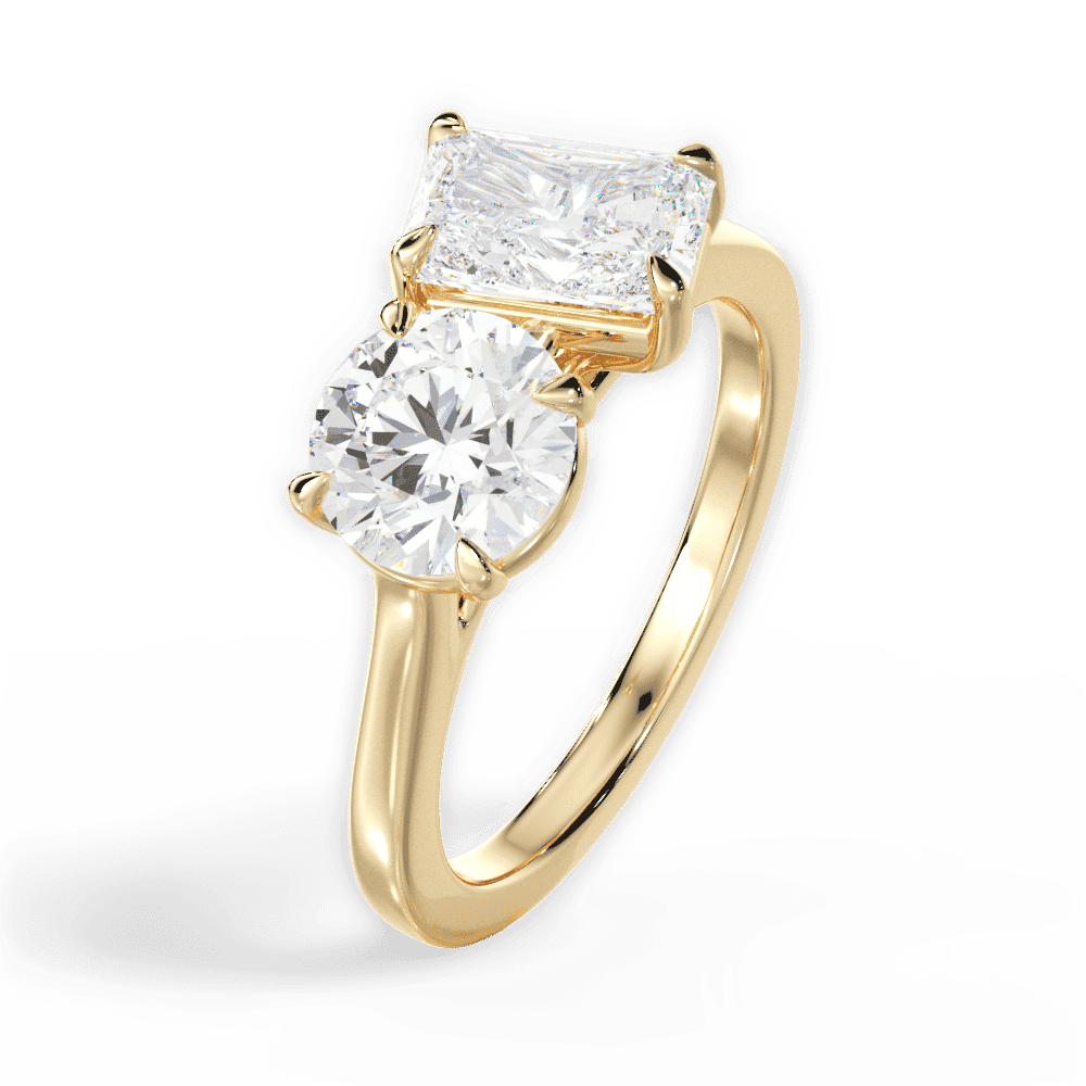 14kt Yellow Gold/18kt Yellow Gold/radiant/perspective