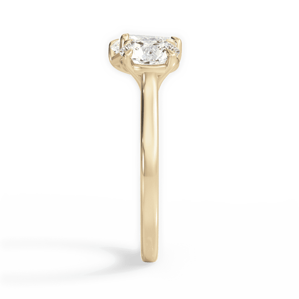 14kt Yellow Gold/18kt Yellow Gold/radiant/side