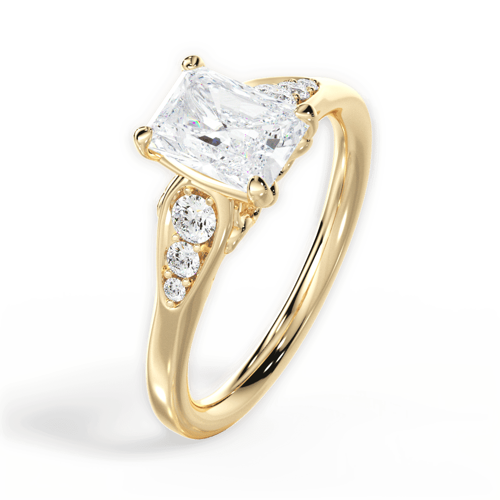 14kt Yellow Gold/18kt Yellow Gold/radiant/perspective