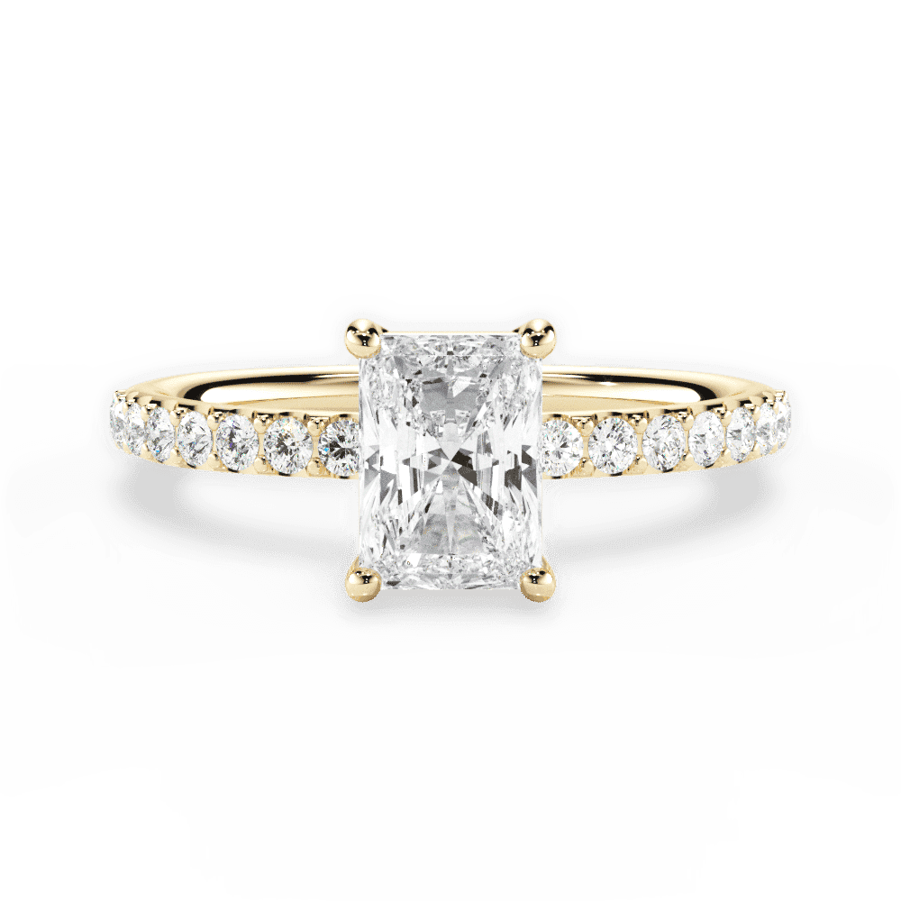 14kt Yellow Gold/18kt Yellow Gold/radiant/top