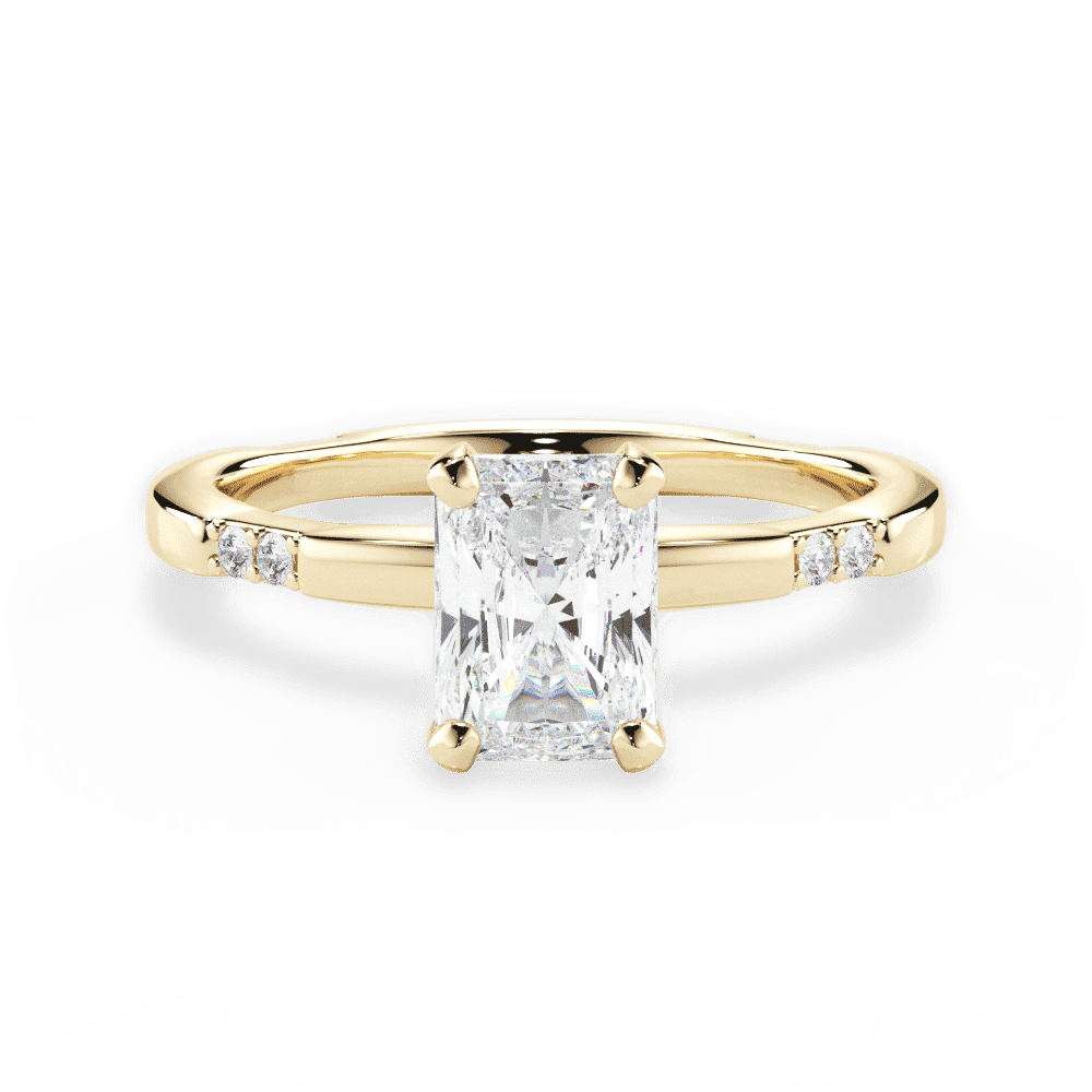 14kt Yellow Gold/18kt Yellow Gold/radiant/top