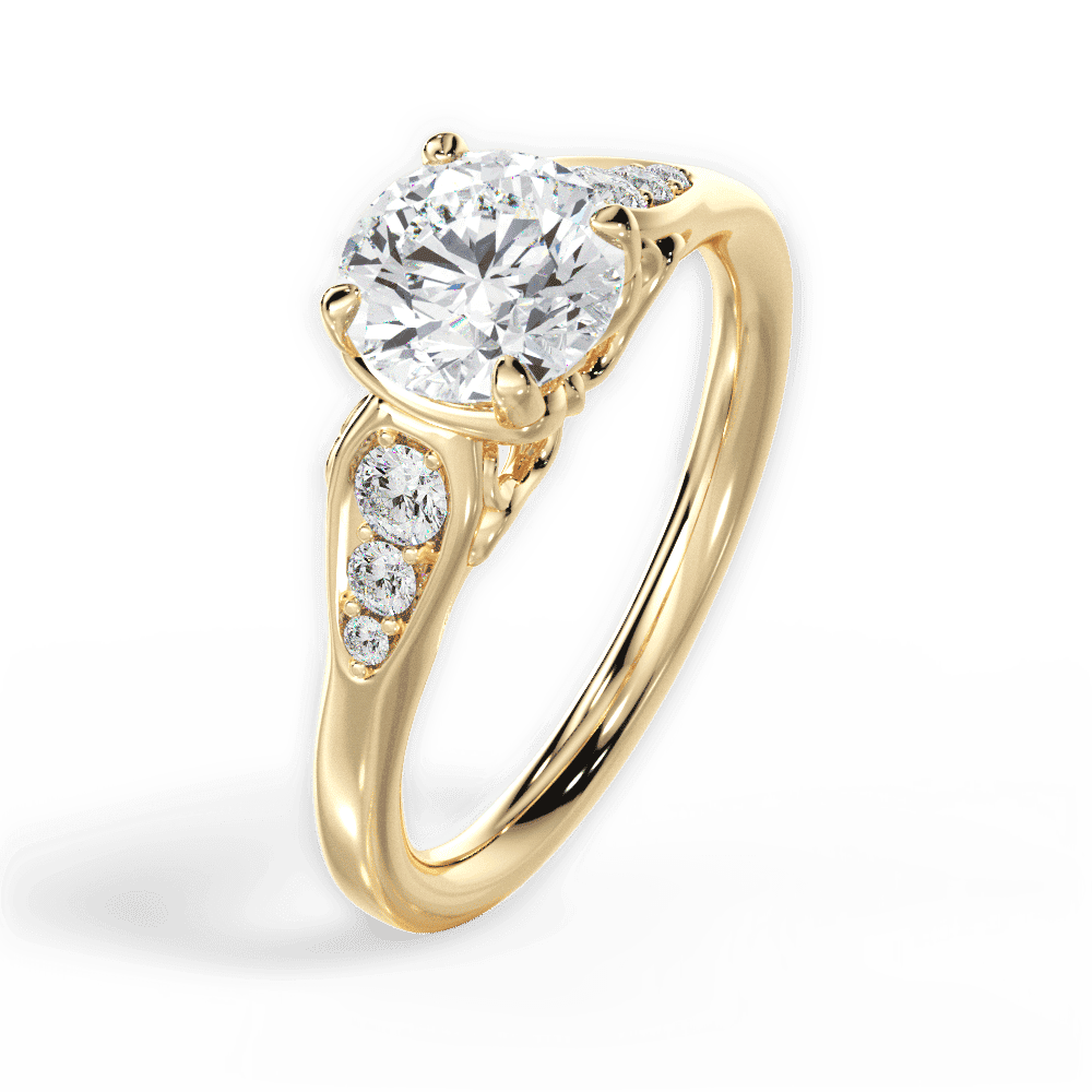 14kt Yellow Gold/18kt Yellow Gold/round/perspective