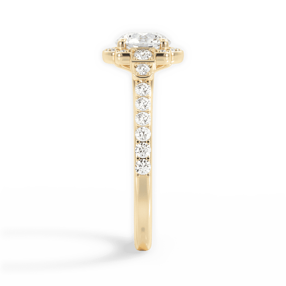 14kt Yellow Gold/18kt Yellow Gold/round/perspective